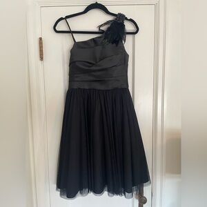 Black One-Shoulder Cocktail Dress